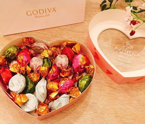 GODIVAのアソートチョコレート中身の写真