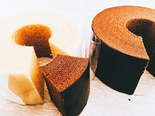 KIHACHI バームクーヘン白と黒の商品写真