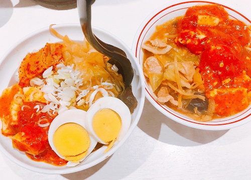 半蒙古丼と蒙古タンメンのセット