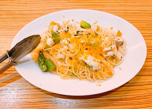 Gemma(ジェンマ)鳴門の地魚と淡路産アスパラガスのパスタ(カラスミ風味)