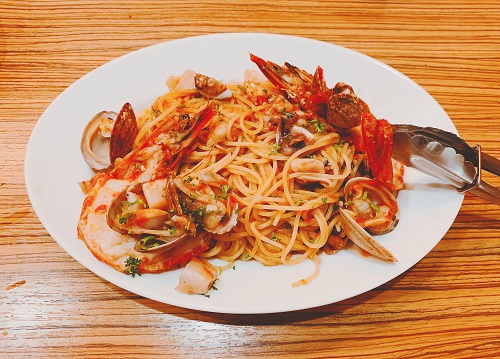 Gemma(ジェンマ)鳴門の海の幸のトマトソースパスタ(ペスカトーレ)