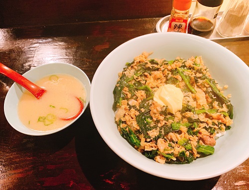 くりやんのポパイ丼とスープ