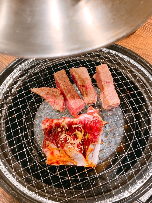 神戸 大長今の特上ヘレステーキと上ハラミぶつ切りの焼き