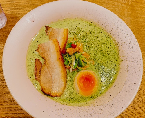 メンショー サン フランシスコの抹茶鶏白湯らぁめん