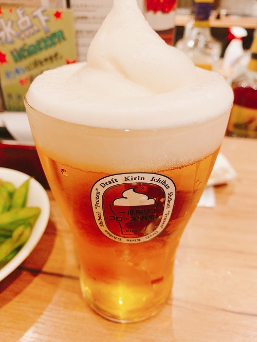 新宿ビアガーデンの生ビール