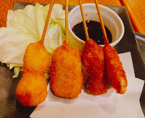 花々亭の串カツ盛合せ