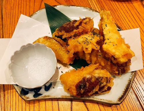 うまかもん博多酒場の紅はるかの天婦羅