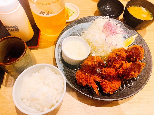 かつれつ亭 二番町店のヒレとカキフライ定食