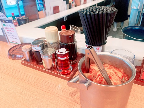ラーメンたろう本店の調味料