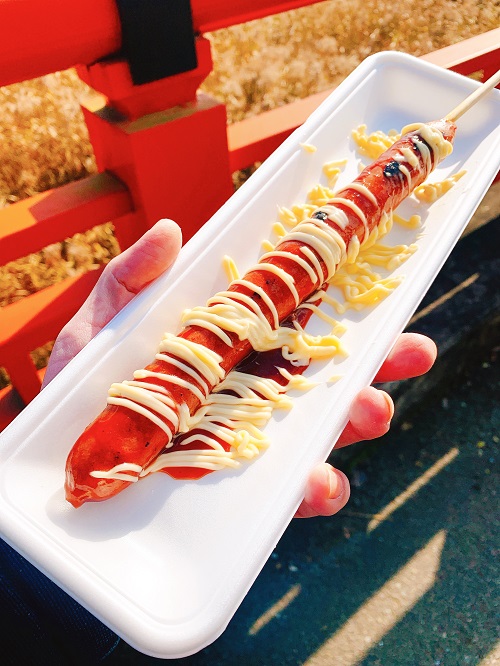 初詣でのジャンボフランク