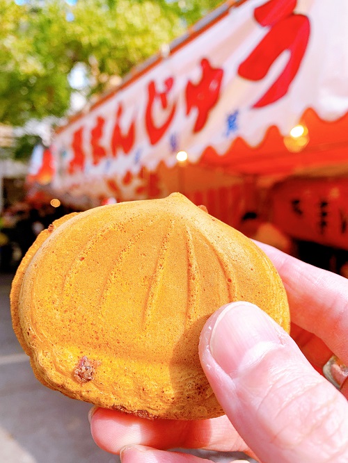 初詣での栗まんじゅう