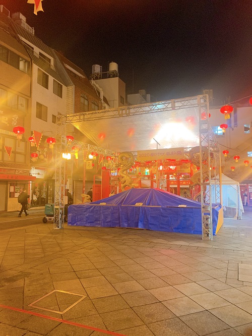 神戸南京町 春節祭の準備