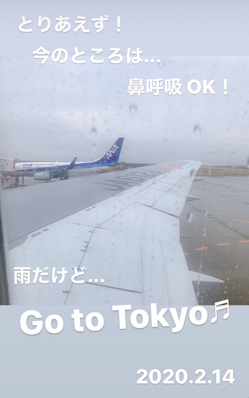 コロナウイルス流行時期の機内からの写真