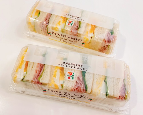 ひとくちサンド(ハムたまご)の外観