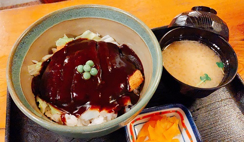 味司 野村(カツ丼 野村)のドミグラスソースカツ丼セット