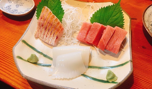 あじ亀の刺身