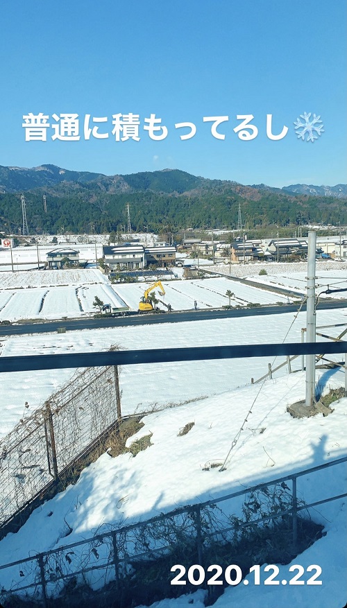 大阪から名古屋に向かう新幹線からの景色(2020.12.22)