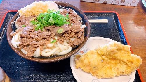 手打十段うどん バカ一代の温玉肉ぶっかけ＆とり天