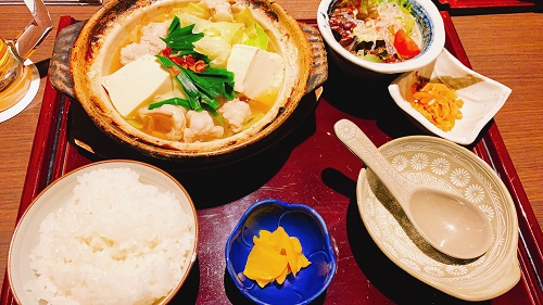 吟醸料理・酒 ゆめぜんの和牛モツ鍋定食