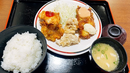 竹田丸福のミックス定食