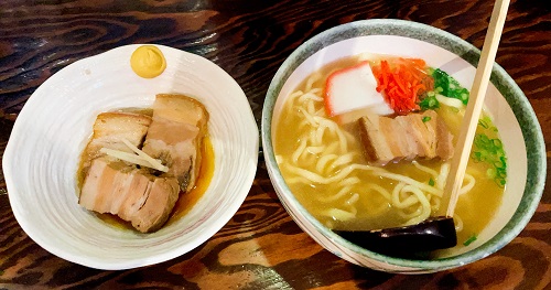 うりずんの風のソーキそばとソーキ煮