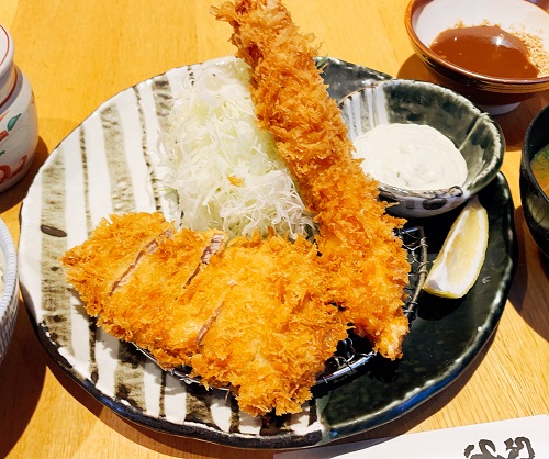 名代とんかつ かつくら 京都駅ビルTheCube店の大海老かつとヒレかつ