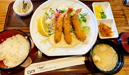 カフェレスト ロペのエビフライ定食