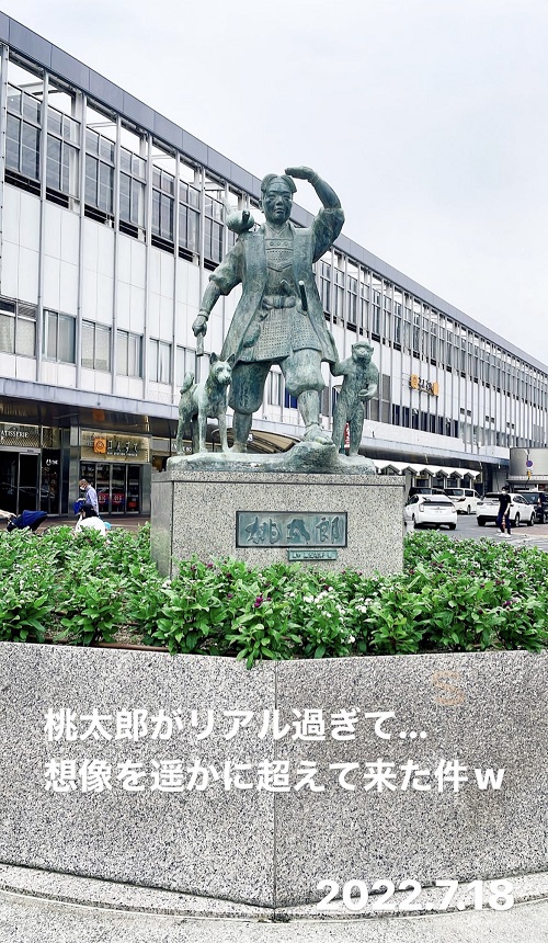 岡山駅の桃太郎(2022.7.18)