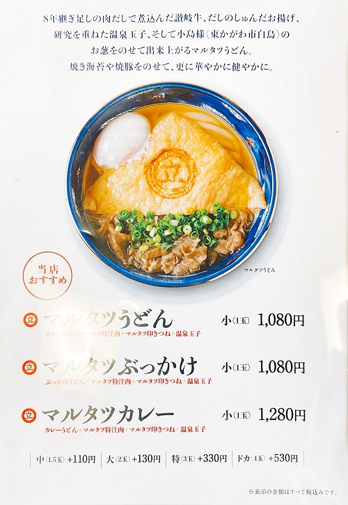東かがわマルタツ手打ちうどんのオススメうどん