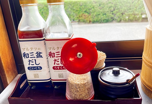 東かがわマルタツ手打ちうどんの調味料