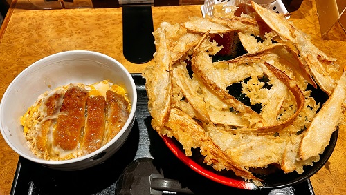 大地のうどん 博多駅地下店の大地の満腹セット(カツ丼)