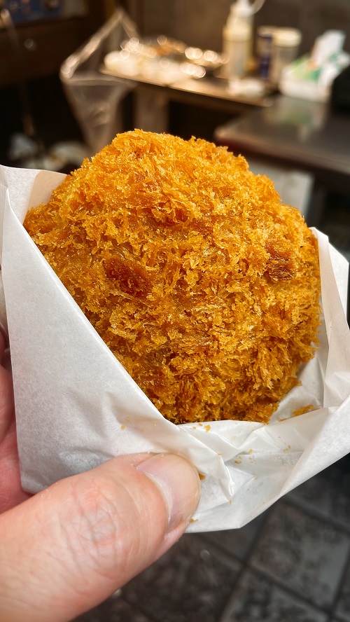 川勝屋の肉玉メンチカツ