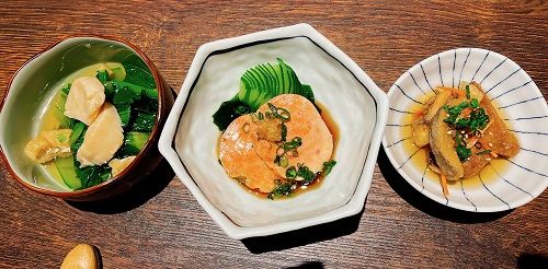 すし屋眞吉 新橋店の小鉢3種