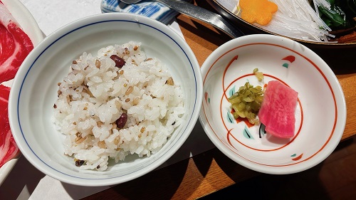 木曽路 東大阪店の十六穀米