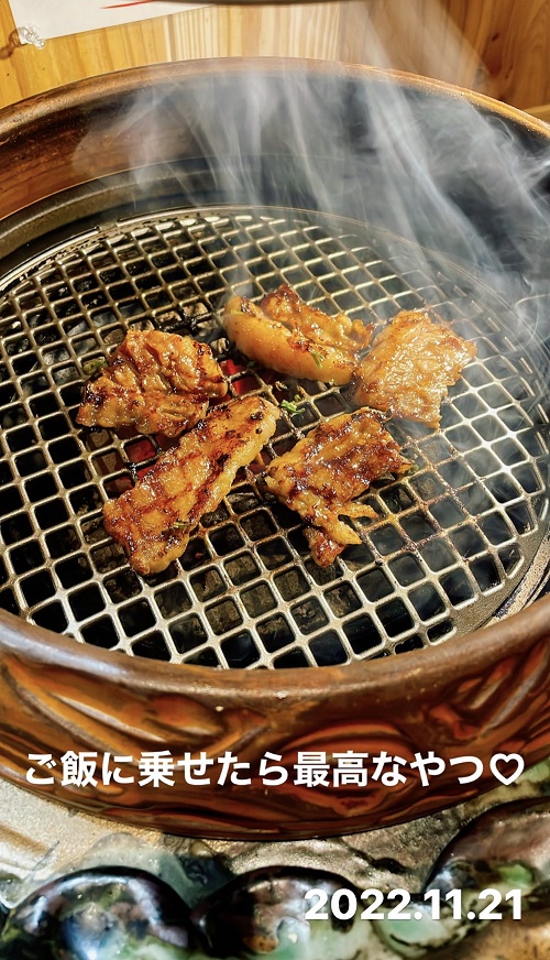 近江焼肉ホルモンすだく鳥取駅前店の肉を焼いた後