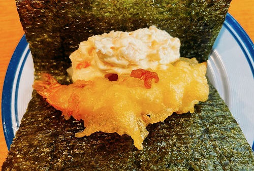 くら寿司 徳島川内店のえび天手巻き(一貫)2