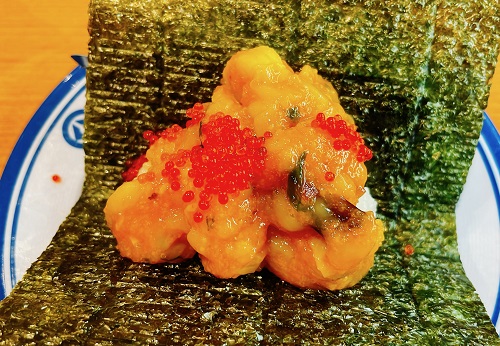 くら寿司 徳島川内店の海鮮うに手巻き(一貫)