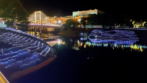 レオマワールドの入口イルミネーション2(2022.12.24)