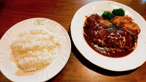ビストロ マ メゾンのチキンカツレツのライスセット