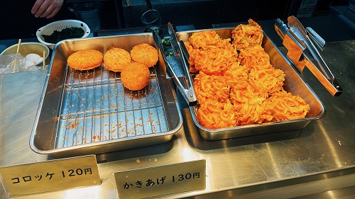 手打ちうどん つるやの揚げ物